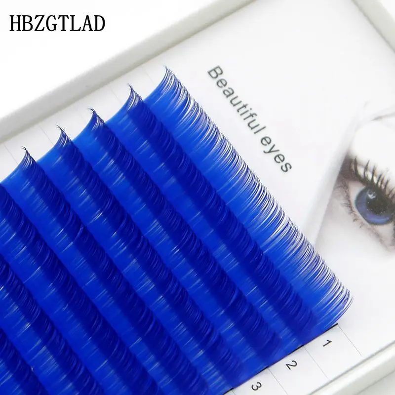 HBZGTLAD Новые Накладные ресницы C/D curl 00701 мм 8/14 Королевского синего цвета