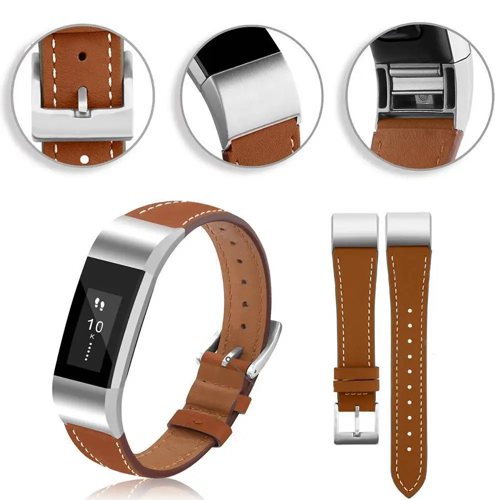 Модные браслеты замена ленты из натуральной кожи ремешок браслет для Fitbit CHARGE 2 |