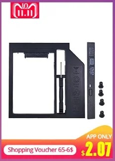 TISHRIC SATA 3,0 9,5 мм Caddy Корпус для MSATA 2nd HDD SSD жесткий диск адаптер для ноутбука DVD-ROM Алюминиевый Оптический отсек чехол