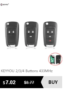 KEYYOU 20 штук 2/3/4/5 BT откидная оболочка ключа дистанционного управления ключа автомобиля чехол для Chevrolet Camaro Cruze равноденствие Impala Малибу Sonic зубная щётка HU100 лезвие