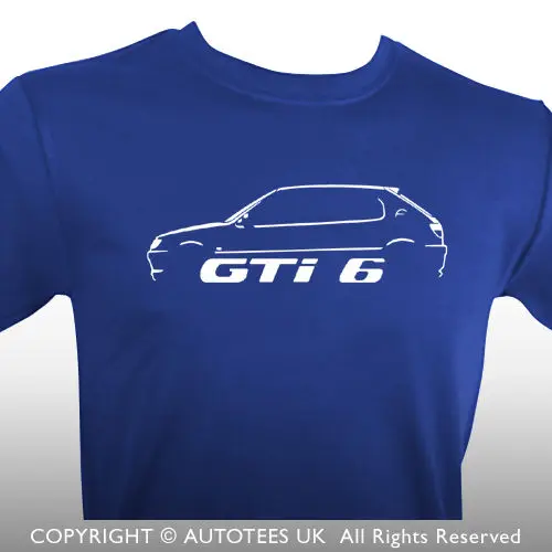Футболка с принтом Broadcloth О образным вырезом коротким рукавом Peugeot 306 GTI