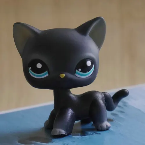 Миниатюрная экшн-фигурка котенка в стиле темно-серого цвета 2 дюйма игрушка для