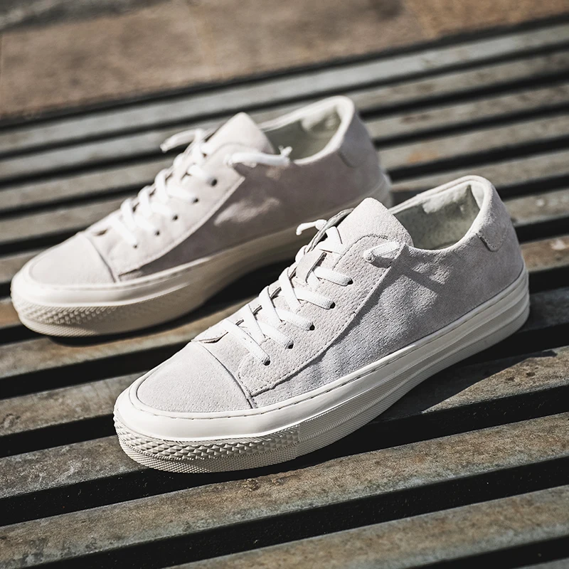 Мужская повседневная обувь из 100% натуральной кожи на плоской подошве дышащего