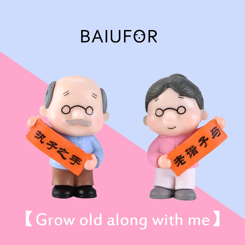 Миниатюры BAIUFOR для пар дедушка бабушка влюбленные Сказочный Садовый Гном микро