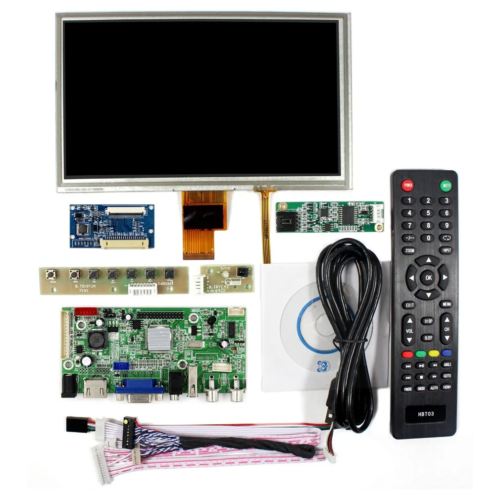 H DMI VGA 2AV плата ЖК контроллера с USB 8 дюймов 1024x600 ZJ080NA 08A сенсорным дисплеем