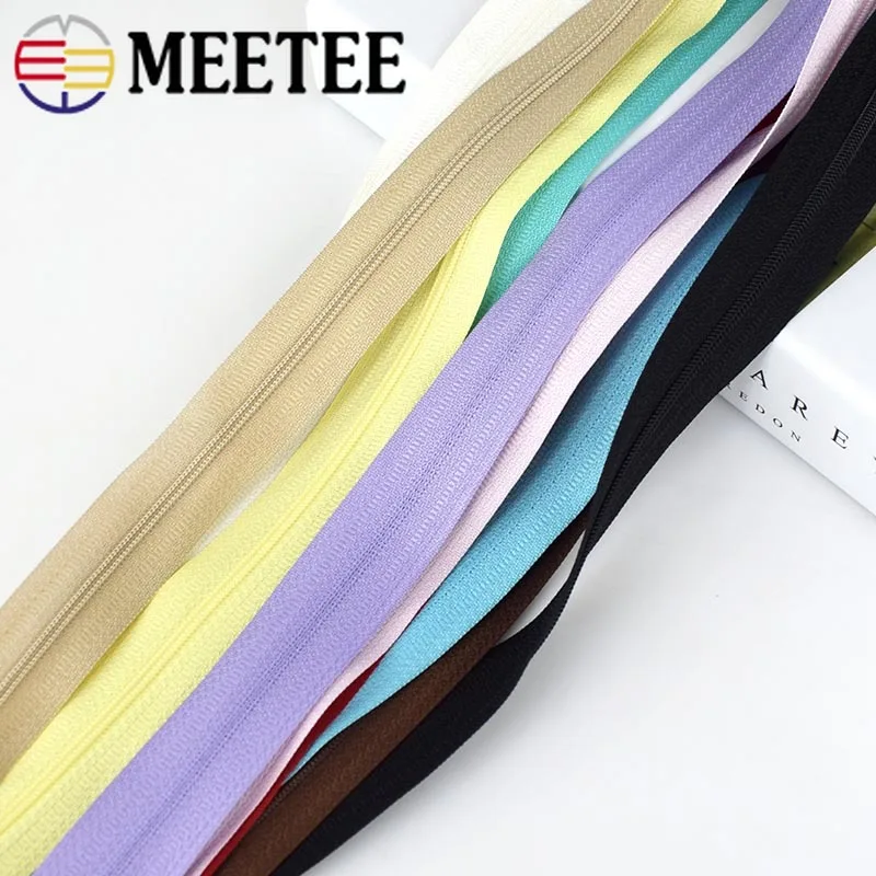 10 метров Meetee 3 # непрерывные молнии катушки застежки для шитья DIY длинная одежда с