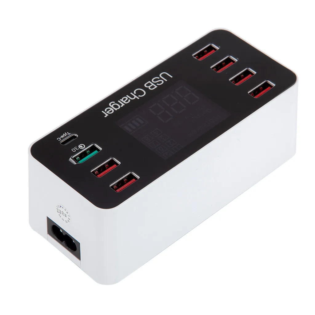 Зарядное устройство Carprie с USB-портом и разъемом Type-C 40 Вт QC 3 0 светодиодный дисплей |