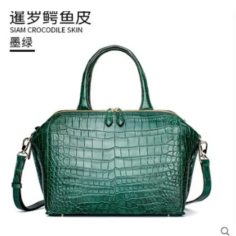 

gete Imported crocodile leather handbag for lady handbag genuine leather large capacity crocodile leather bag Nile belly bag for