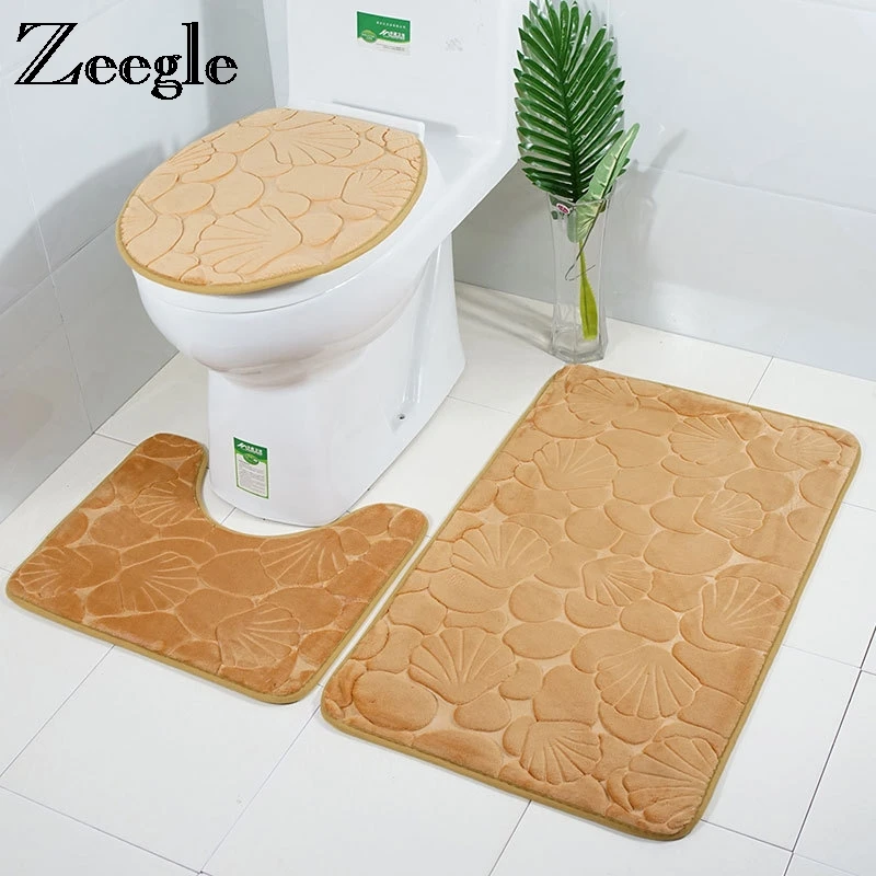 Zeegle выбивающий ковер для ванной комнаты напольный коврик туалета 3D коврики