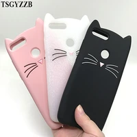 cute cartoon silicone case for huawei p40 p30 lite pro p smart 2019 cover black pink cat phone case for huawei honor 10 lite
