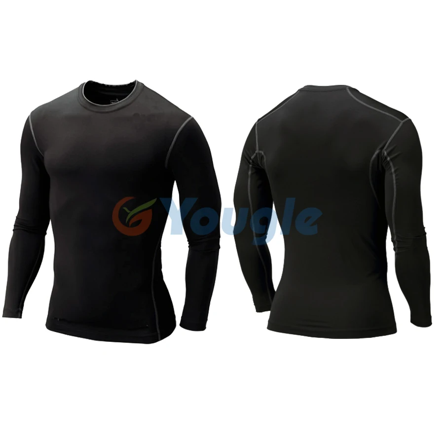 Мужские Спортивные Компрессионные облегающие под базовый слой футболки с