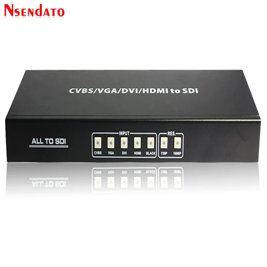 CVBS VGA DVI HDMI все в HD 3g SDI скейлер конвертер R/L AV Singal в 3g SDI видео сплиттер расширитель конвертер с адаптером питания