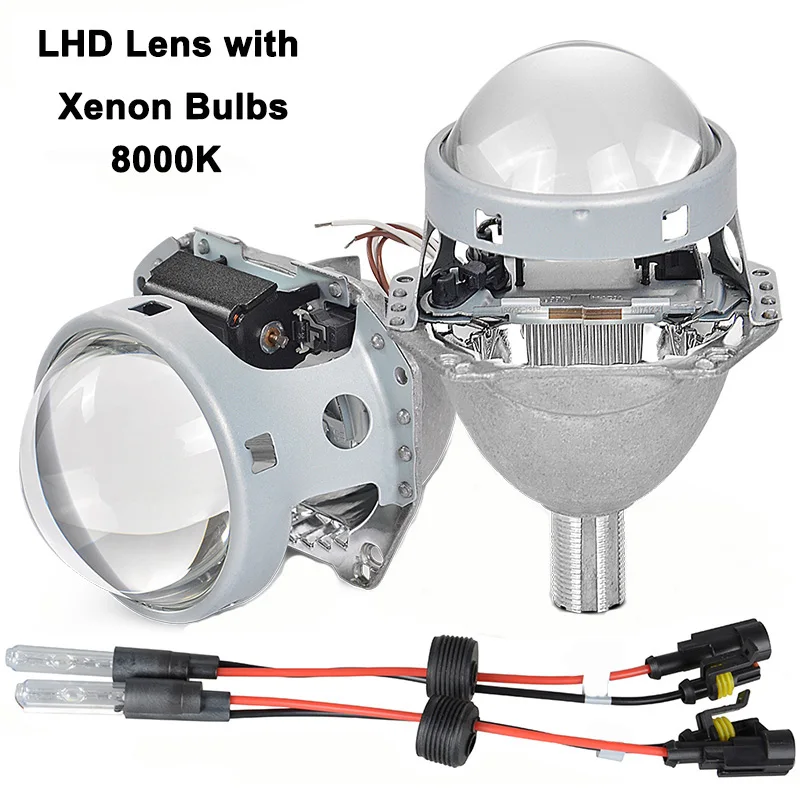 HELLA 5 2 шт. 3,0 ''линзы проектора bi xenon H7 без потерь неразрушительная установка H1 H3 H4 H7 H11 авто фары для автомобиля - Цвет: with 8000K bulbs