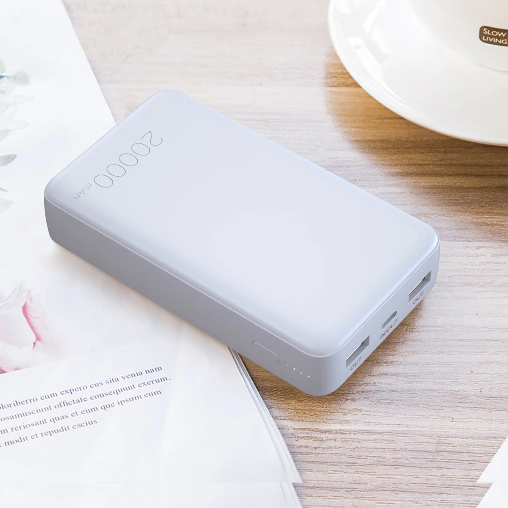 Белый Essager, 20000 мА/ч, зарядное устройство, быстрая зарядка, QC 3,0, usb type C, PD, зарядное устройство для Xiaomi Mi, samsung, портативное зарядное устройство, внешняя батарея - Цвет: Белый