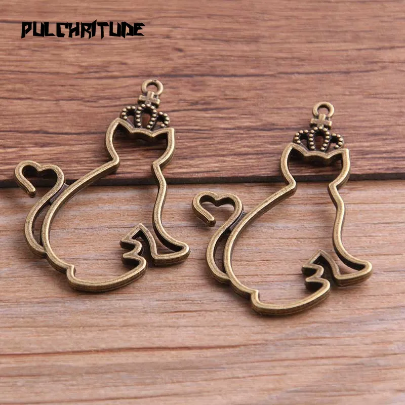 6pcs 33*35mm Three Color Alloy Jewelry Accessories Monkey Charm Hollow Glue Blank Pendant Tray Bezel 11C73 | Украшения и