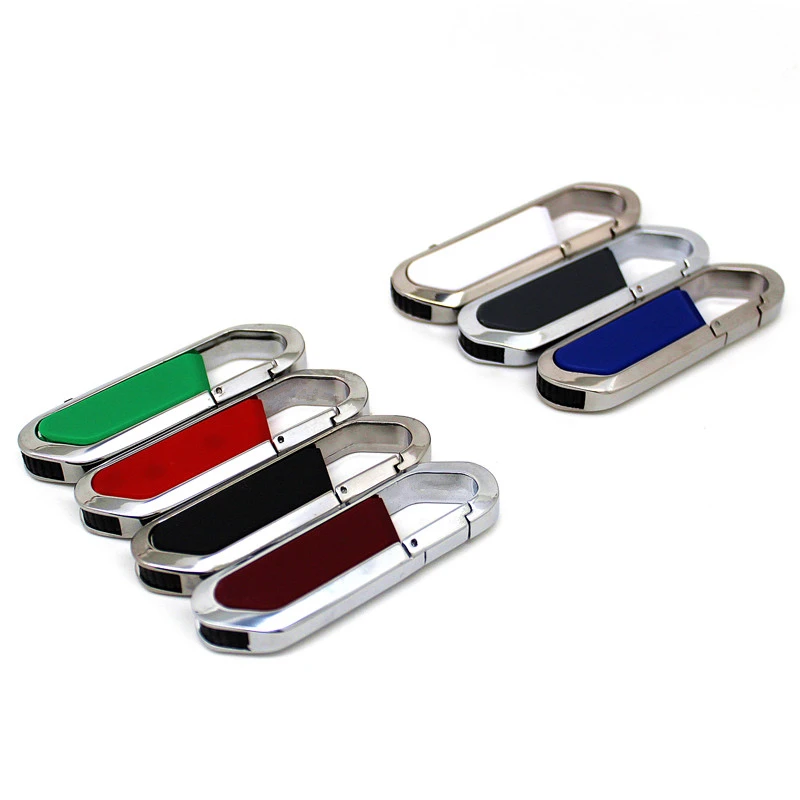 Металлический карабин кожаный USB флеш накопитель брелок на запястье карта 8 ГБ 16 32
