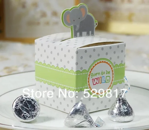 Free shipping 50pcs/lot Giraffe/elephant/monkey/tiger animals Candy Box Baby Shower favors Birthday Party Boxes wedding box | Дом и сад