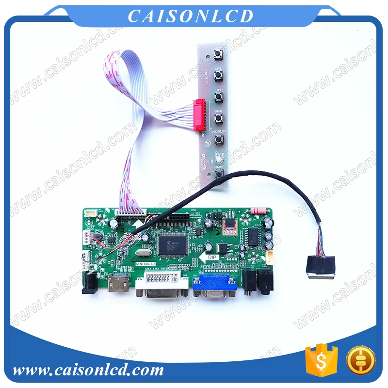 Бесплатная доставка ЖК дисплей LVDS плата контроллера с VGA HDMI DVI для 8 9 &quot1024X600 на