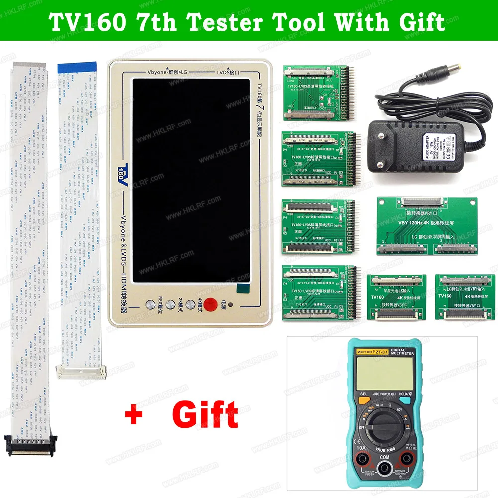 ТВ 160 6 го 7 поколения LVDS Turn VGA конвертер с дисплеем LCD/светодиодный тестер