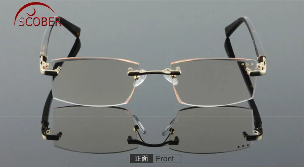 Очки для чтения без оправы из титанового сплава + 1 100% 2 5 3|reading glasses|glasses readingreading glasses