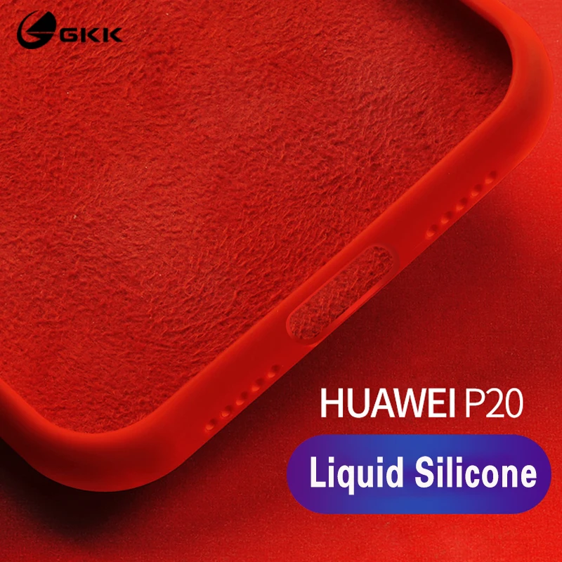 GKK Оригинальный чехол для Huawei P20 Pro официальный жидкий силиконовый ударопрочный