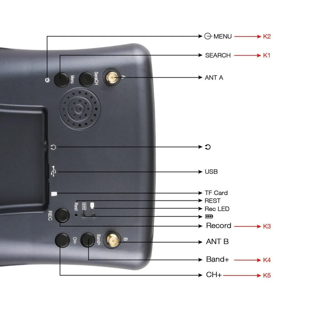LS-008D 5,8G FPV Googles VR очки высокого качества 40CH с батареей 2000mA DVR разнообразие для RC модели 92% прозрачные линзы хобби