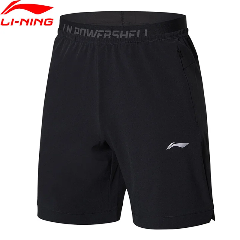 Li Ning мужские тренировочные шорты дышащие обычная посадка 86% полиэстер 14% спандекс