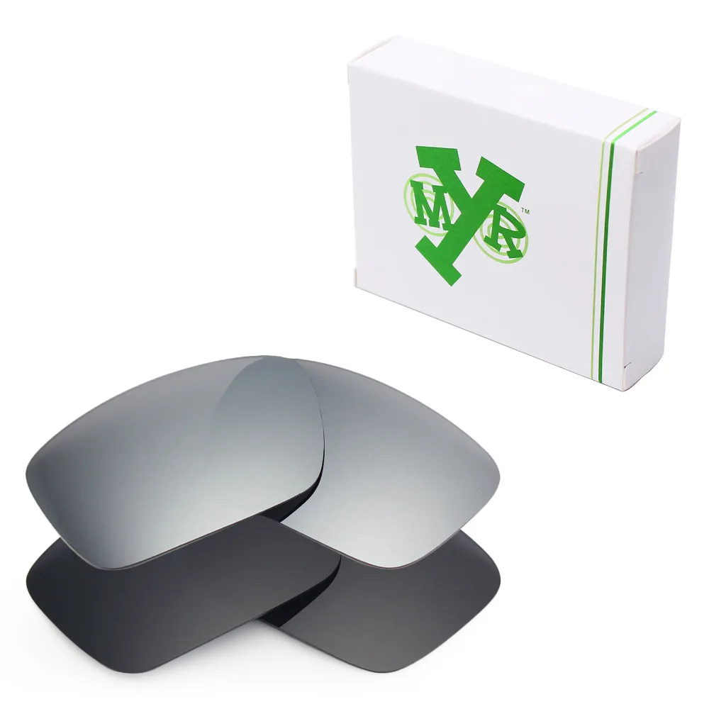 

2 Pairs Mryok Anti-Scratch POLARIZED Replacement Lenses for Oakley Fuel Cell Sunglasses Stealth Black & Silver Titanium
