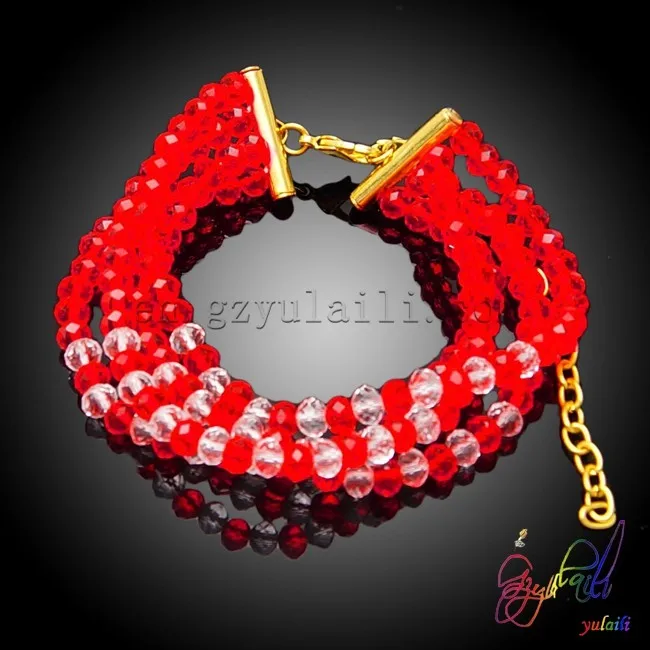 Бесплатная доставка 2017 африканский fashion Hot красные бусы Crystal цветы Pandent принести new