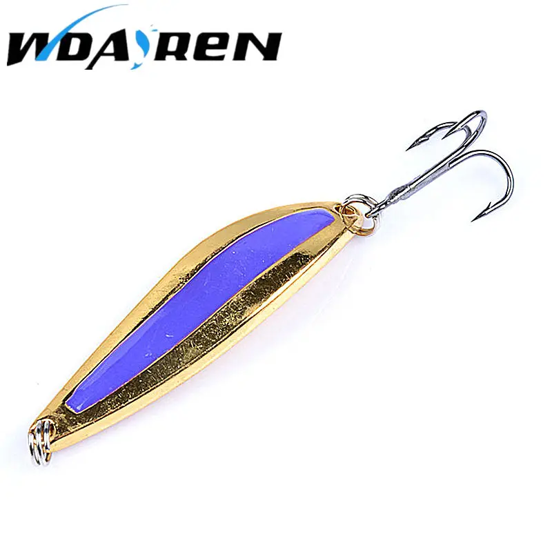 1Pcs Metal Spinners spoon Treble Hook Fishing Lure 47mm 7g Leech bait Angling Bass Lures Accessories Tackle FA-455 | Спорт и