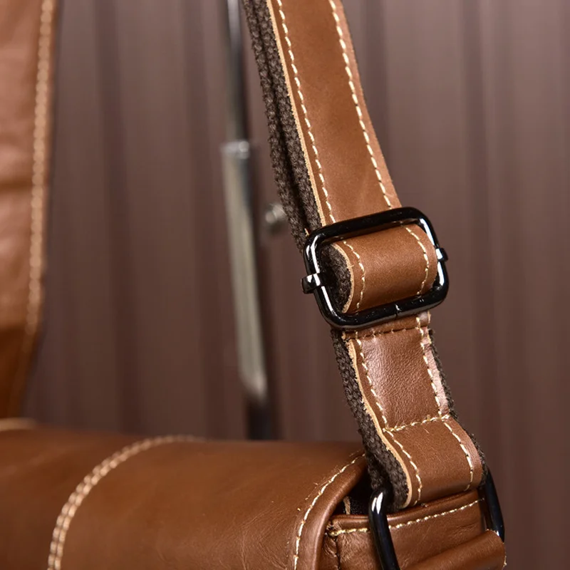 

2019 New Men Fashion Solid Shoulder Crossbody Bag Messenger Vintage Zipper Durable For Mobile Phone Business FBE3