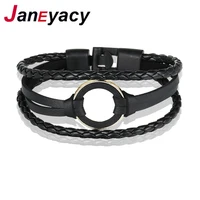 janeyacy 2018 new infinite braided mens bracelet round wood fashion bracelet mens leather bracelet lady pulseras accessories
