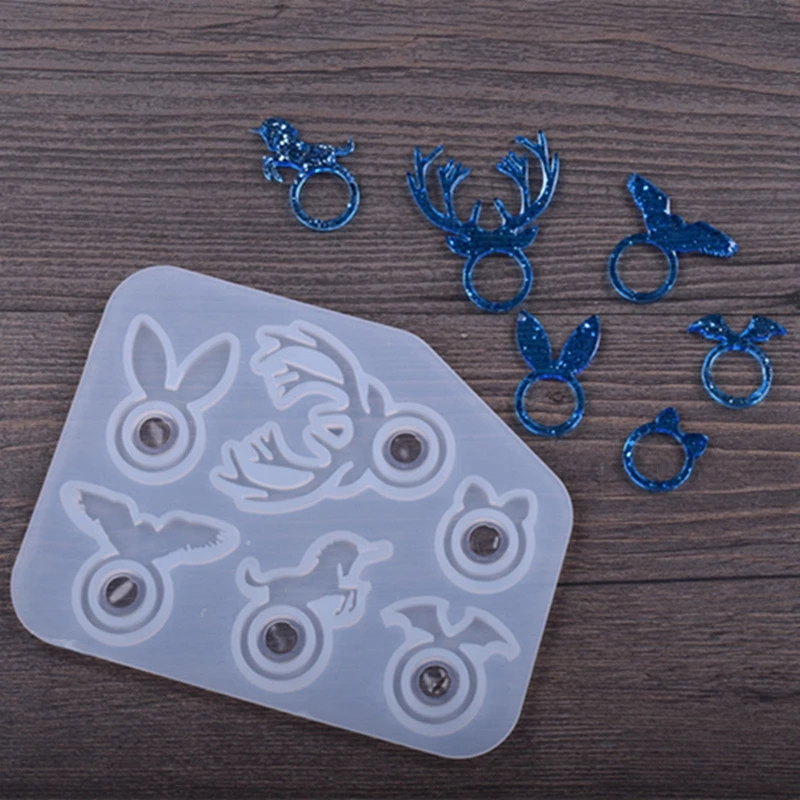 1 шт. прозрачные силиконовые формы для сережек и ожерелий|resin ring mold|ring resin moldmolds for