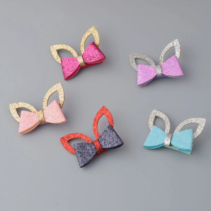 1 шт сверкающие лук заколки детское платье для маленьких девочек Аксессуары