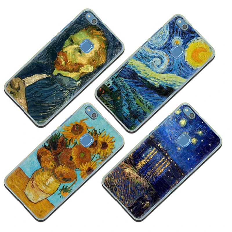 Жесткий чехол для телефона Van Gogh Starry Night для Huawei Honor 6a 6C 7A Pro 7C 7X 8C 8X8 9 10 Lite Play