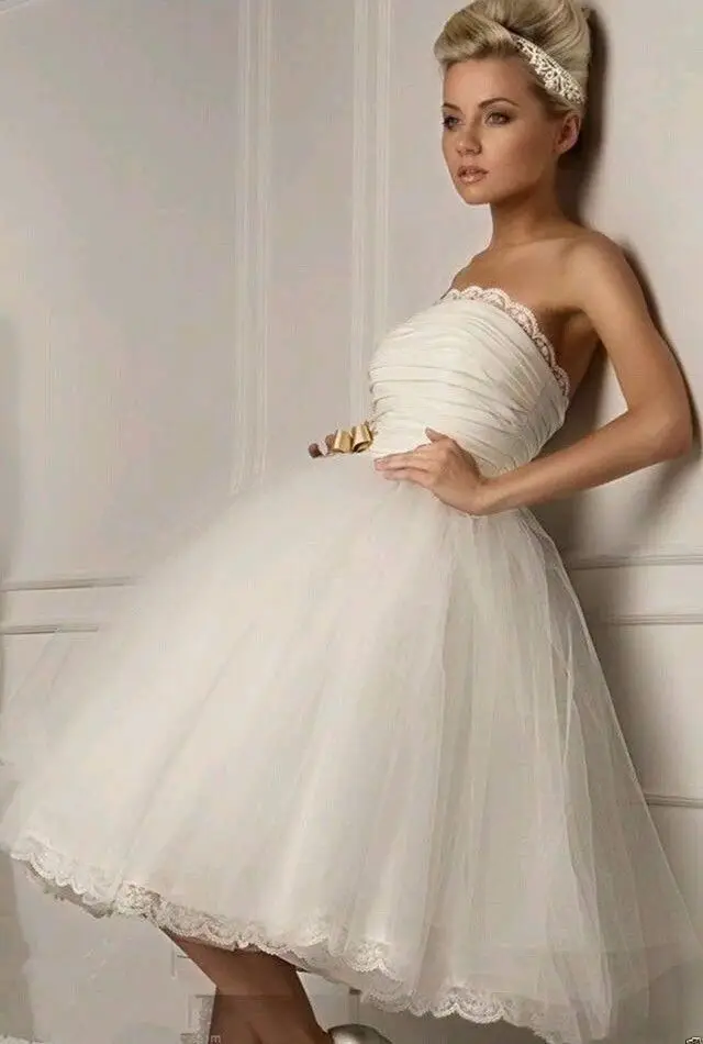 

vestidos de noiva Ivory Summer Beach Lace Dresses for Wedding 2020 Strapless Backless Princess Bridal Gown Party Dresses