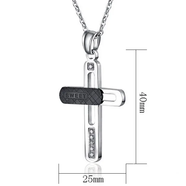 Новинка 2017 Набор подвесок из титановой стали для пар сверло с буквами стальное