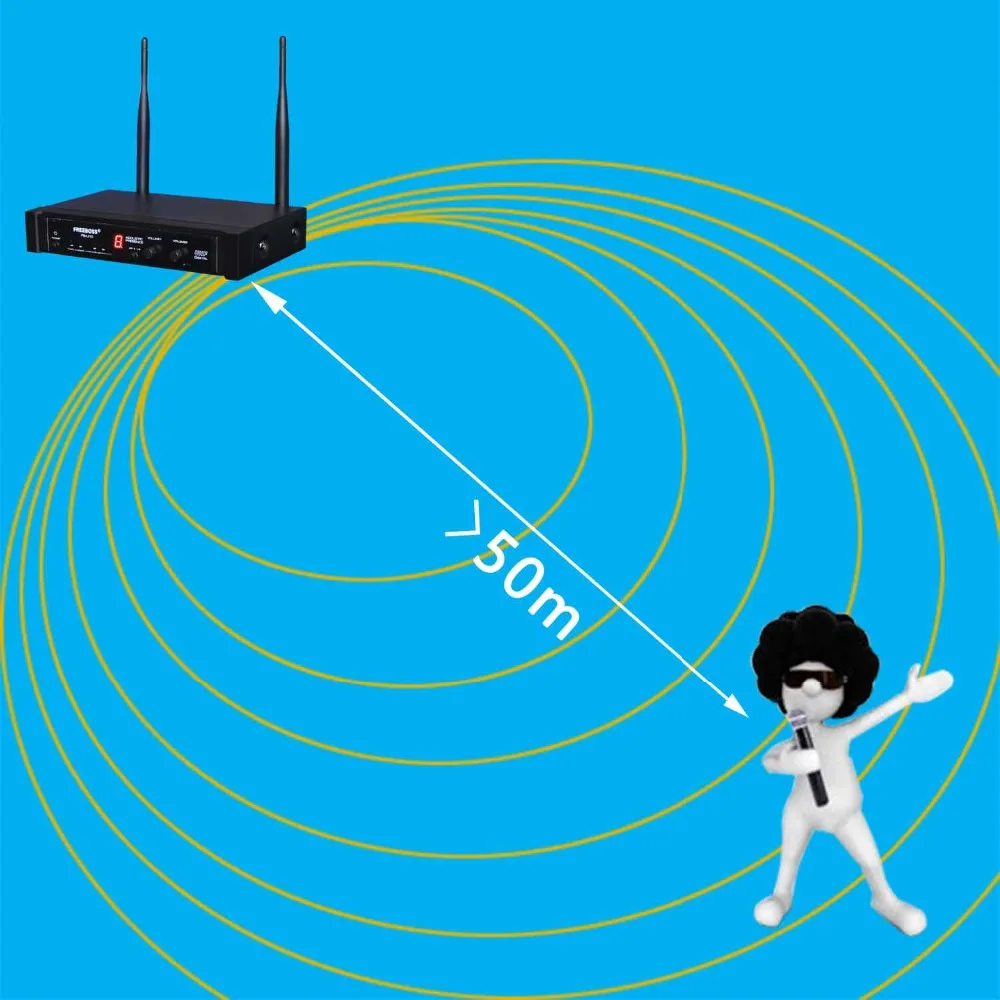 Freeboss FB U10H2 двухсторонний цифровой UHF беспроводной микрофон с 2 лацканами