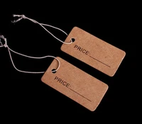 100pcs brown craft paper label price tags jewelry clothing retailing 20x40mm hot sale new free shipping