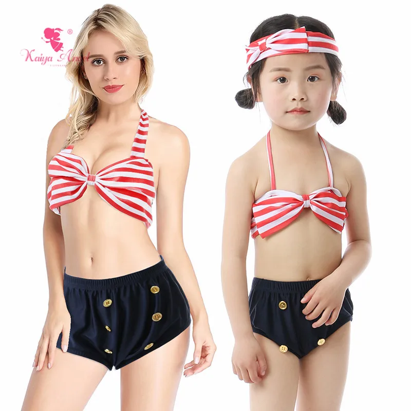 

Kaiya Angel Mother & Daughter Swimwear Summer Baby Girl Black Shorts Various Sizes Hot Sale Clothes 5pcs/lot Factory Wholesale