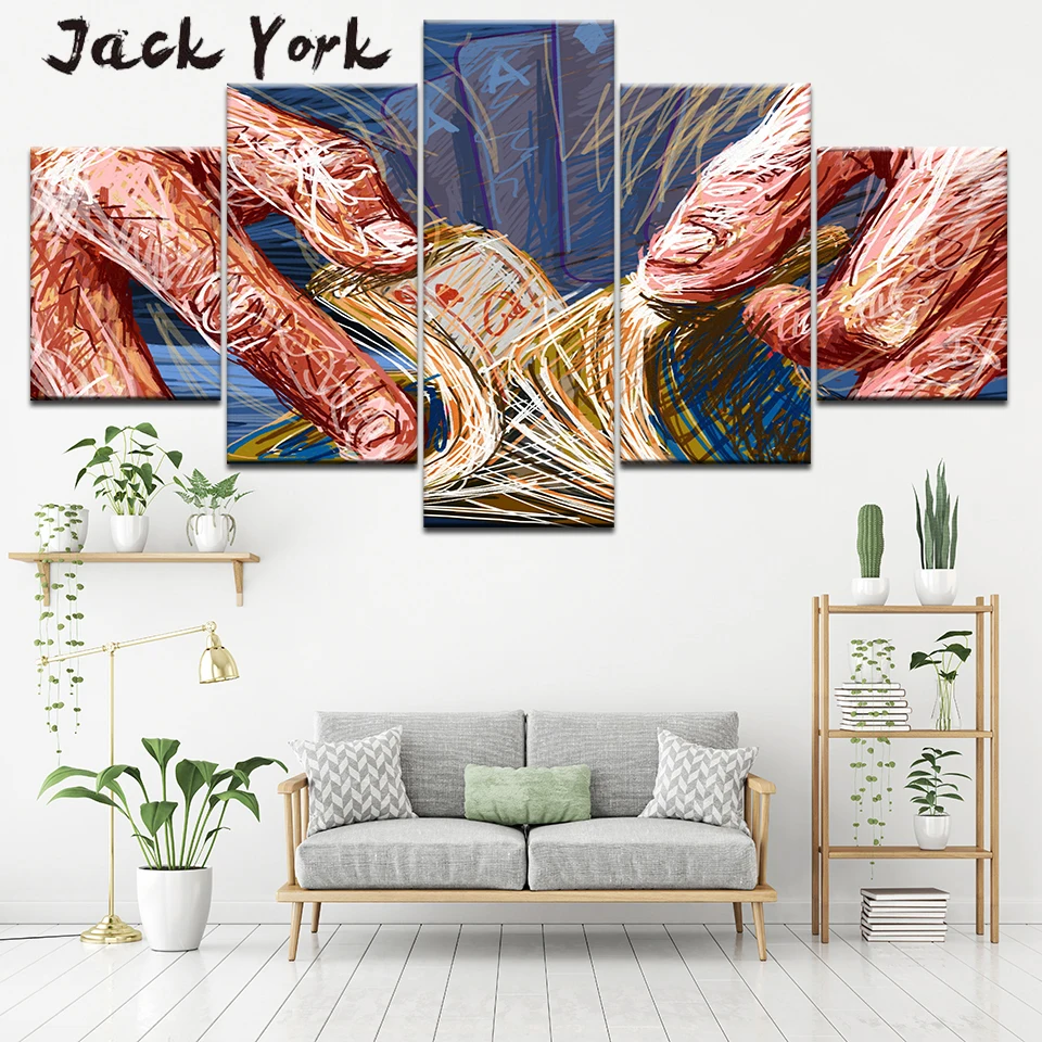 Canvas Painting modern abstract art Playing cards 5 Pieces Wall Art Modular Wallpapers Poster Print Home Decor |