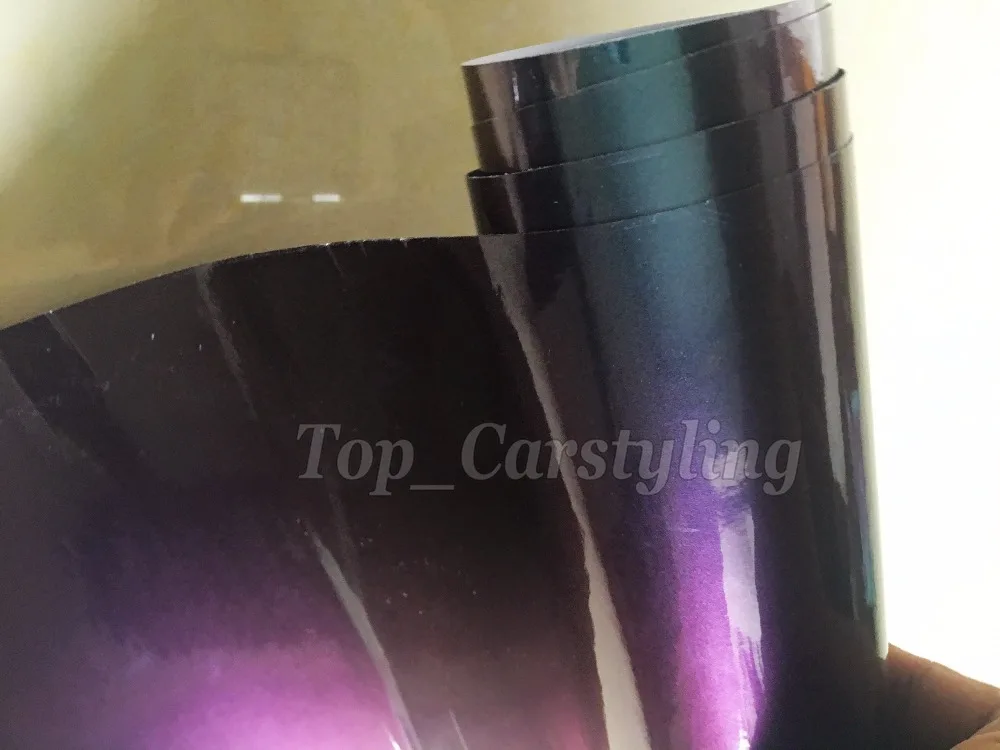 Gloss rainbow flip Vinyl Blue Purple Car wrap styling shift shade covering Chameleon Air bubble Free 1.52x20m 5x67ft |