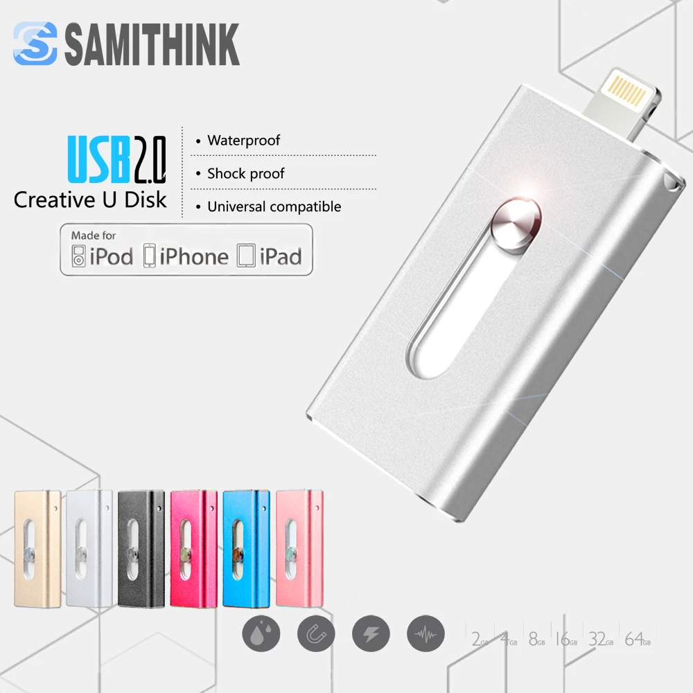Лидер продаж! OTG USB флэш накопитель для Apple iPhone iPad iPod Mobile диск деловой 64 ГБ 32 16 8 ГБ|pen