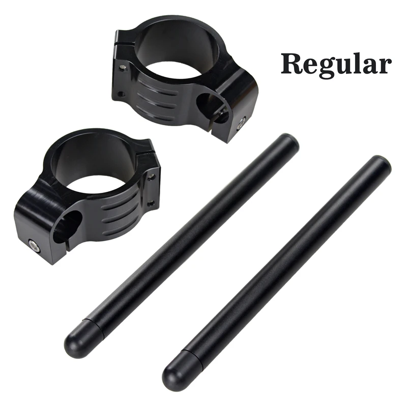 43mm Clip Ons Riser Regular Clip-on Fork Tube Racing CNC Handlebars For Kawasaki Ninja ZX11 ZX1100D ZX1100C Black | Автомобили и