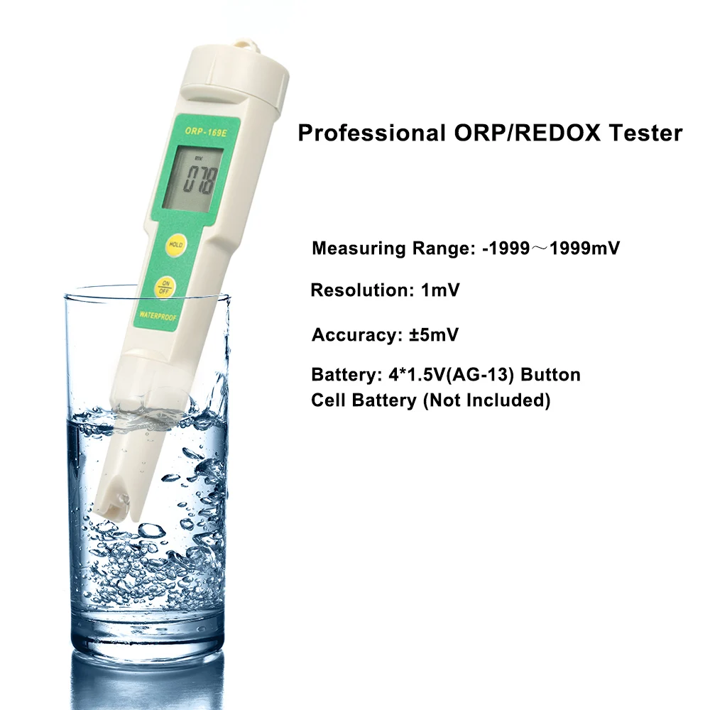 Измеритель Качества Воды REDOX/ORP водонепроницаемый цифровой рН метр тестер