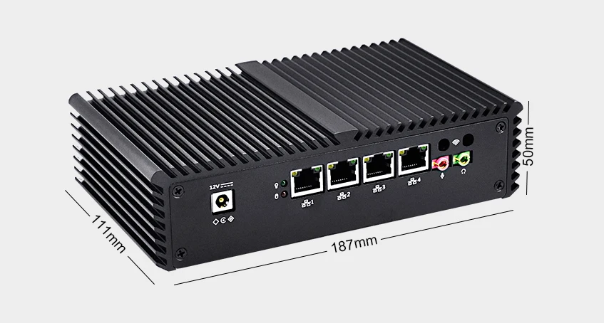 Мини ПК Windows 7 Linux с ядром Intel i3-4005U 4 LAN безвентиляторный SSD микро встроенный