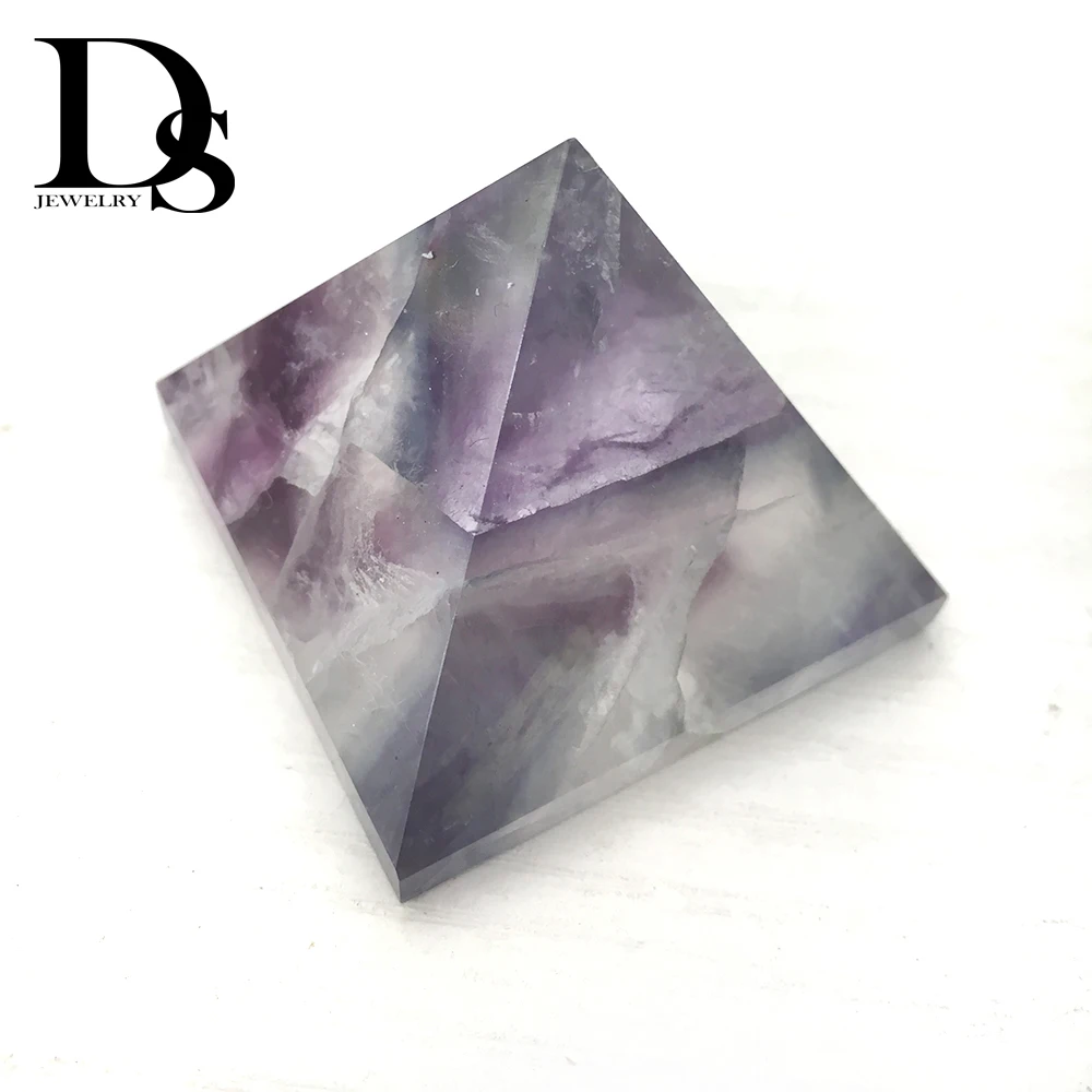 4cm Natural Fluorite Pyramid Rainbow Fluorspar Awl Point Egypt Crystal Chlorophane Fashion Energy Healing Ornament Decoration | Дом и сад
