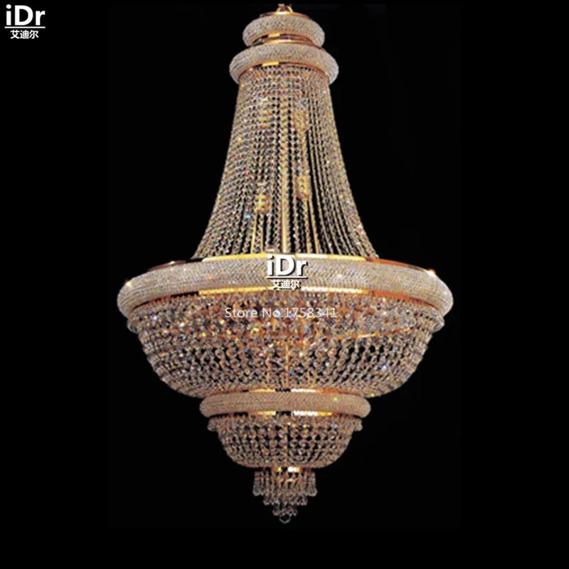 

Chandeliers Empire of Gold in 24K gold polished crystal lamp lights porch lamp metal fixture 90cm W x 142cm H