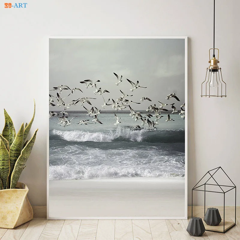 Плакат для пляжа Retro Van Sea Print Ocean Canvas Painting Wall Art Coastal Pictures для гостиной Nordic Decoration Home.