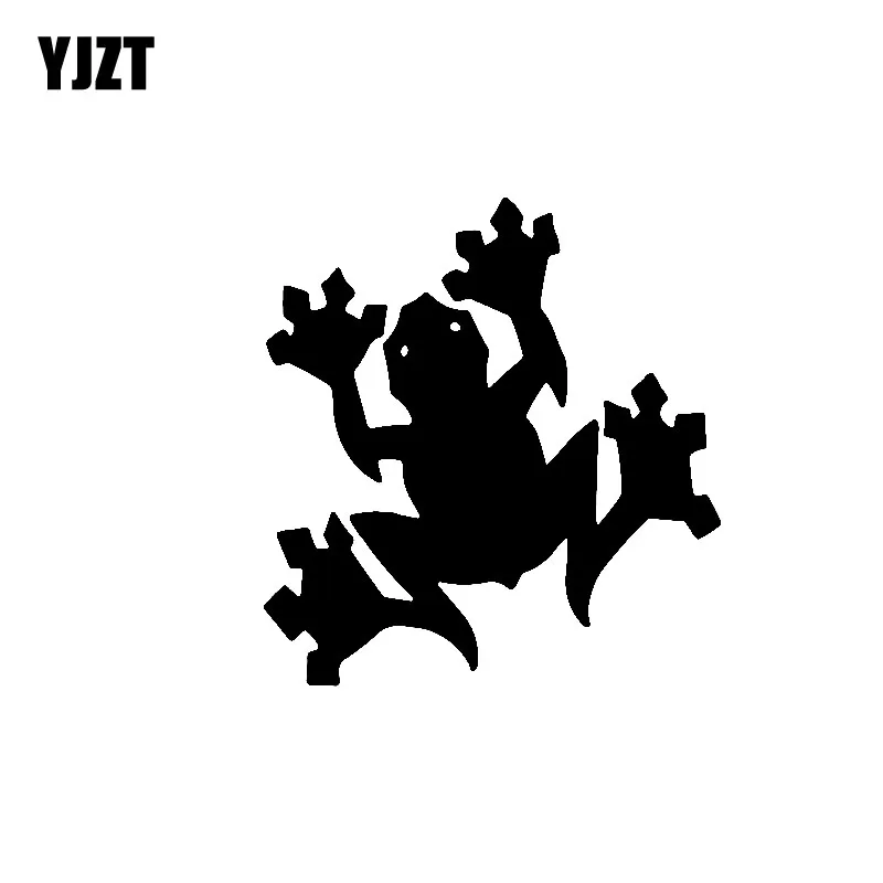 

YJZT 14.3CM*15.3CM Original Animal Amphibians Fearsome Shadow Vinyl Decal Nice Car Sticker Black/Silver C19-0885